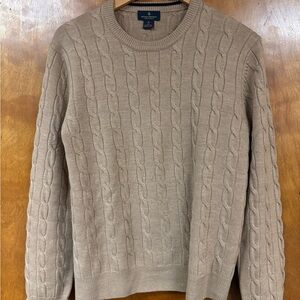 Brooks Brothers Men's Crewneck Sweater - Beige